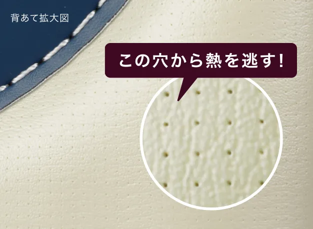 通気性バツグンの背あて素材