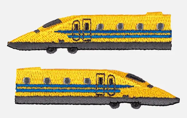 池田屋ランドセル専用 はがせる刺繍シール 新幹線