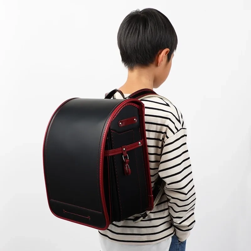 No.59 防水クラリーノベーシック カラーコンビ（クロ×アカ）1