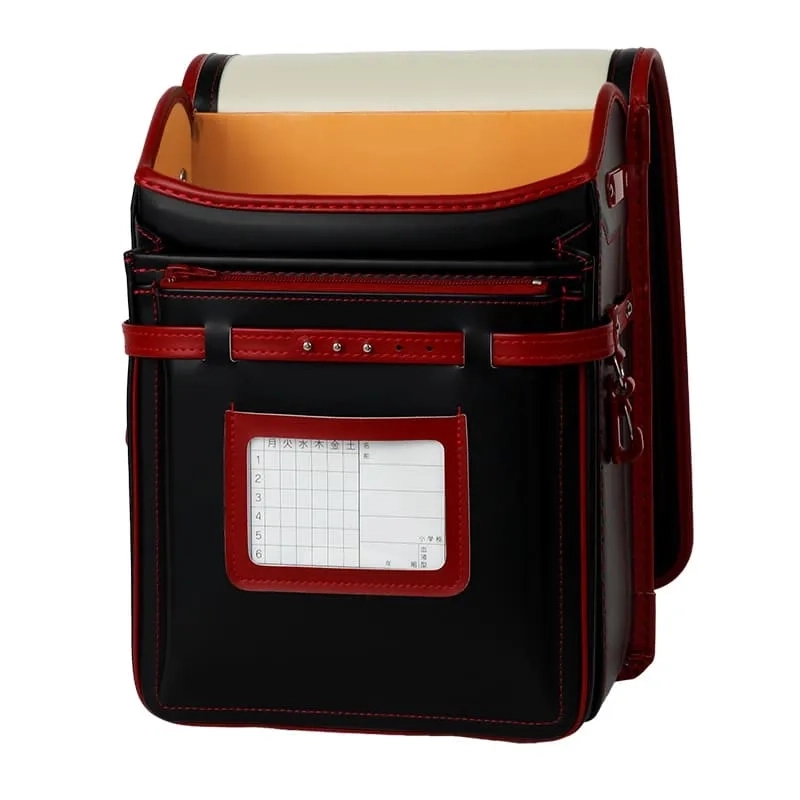 No.59 防水クラリーノベーシック カラーコンビ（クロ×アカ）2