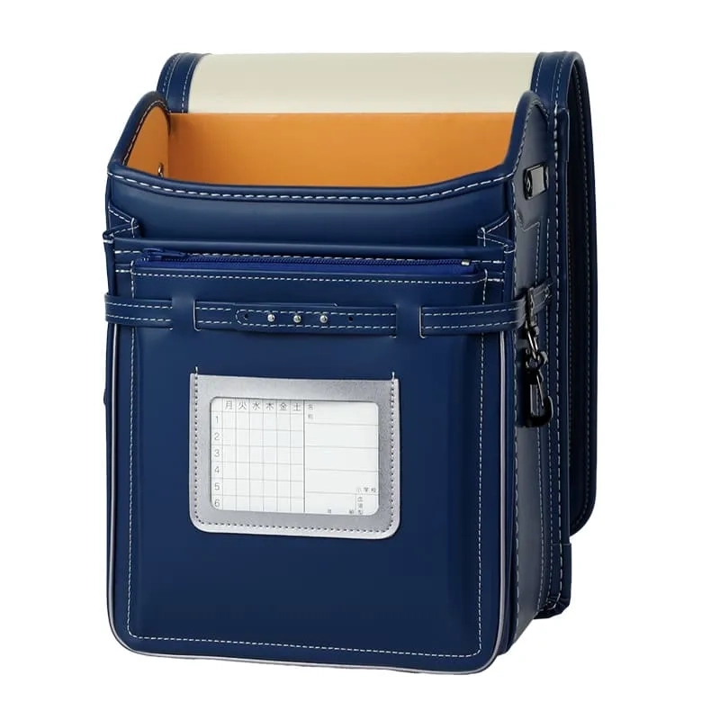 No.56 防水クラリーノベーシック カラーステッチ（アースブルー×シルバー）2