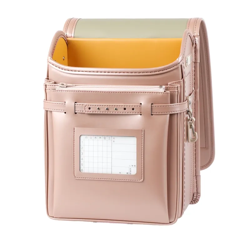 No.70 防水ベルバイオスムースベーシック カラーステッチ（ピンクゴールド×モカ）2