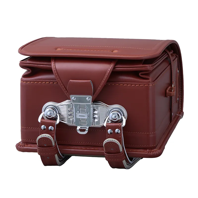 No.05 防水牛革 ベーシック カラーステッチ マロン&times;キャメル