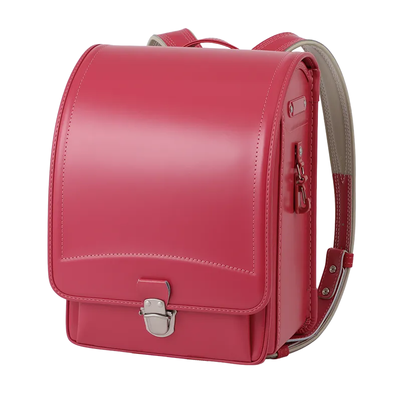 No.21 防水牛革 ネオ シンプルステッチ キッズピンク