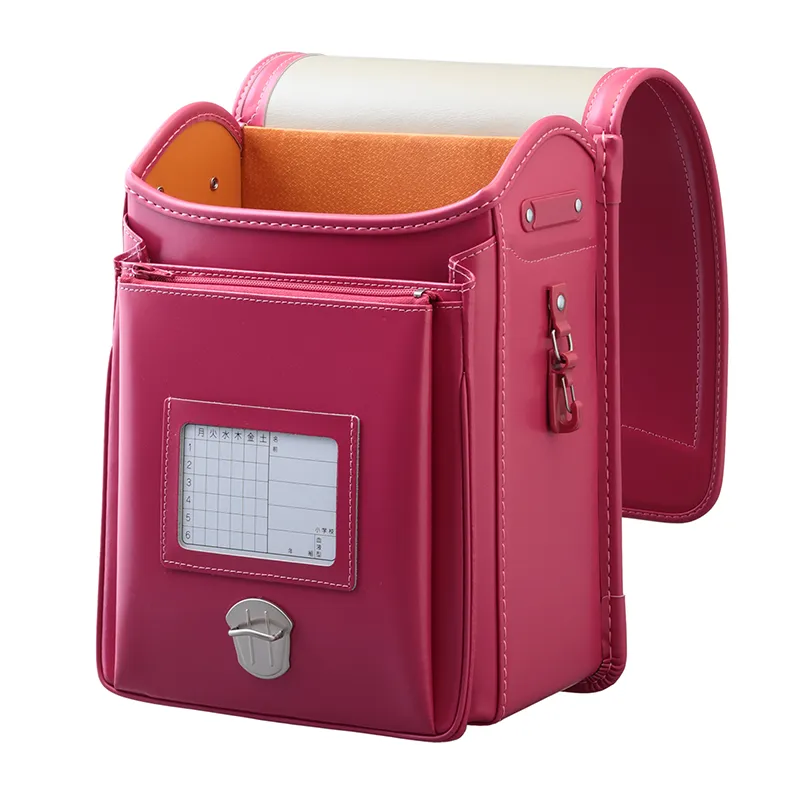 No.21 防水牛革 ネオ シンプルステッチ キッズピンク