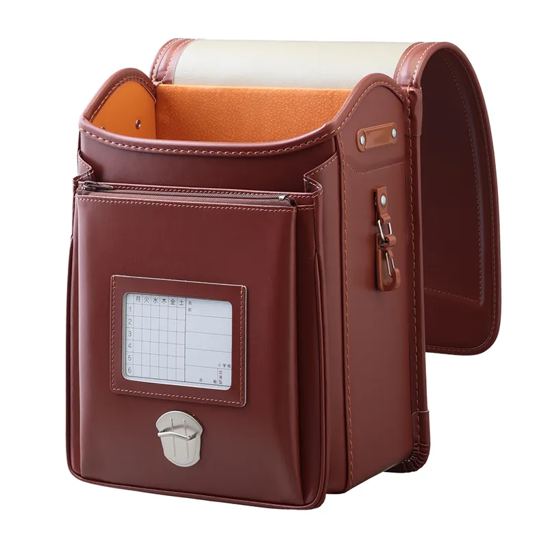 No.25 防水牛革 ネオ カラーステッチ マロン&times;キャメル