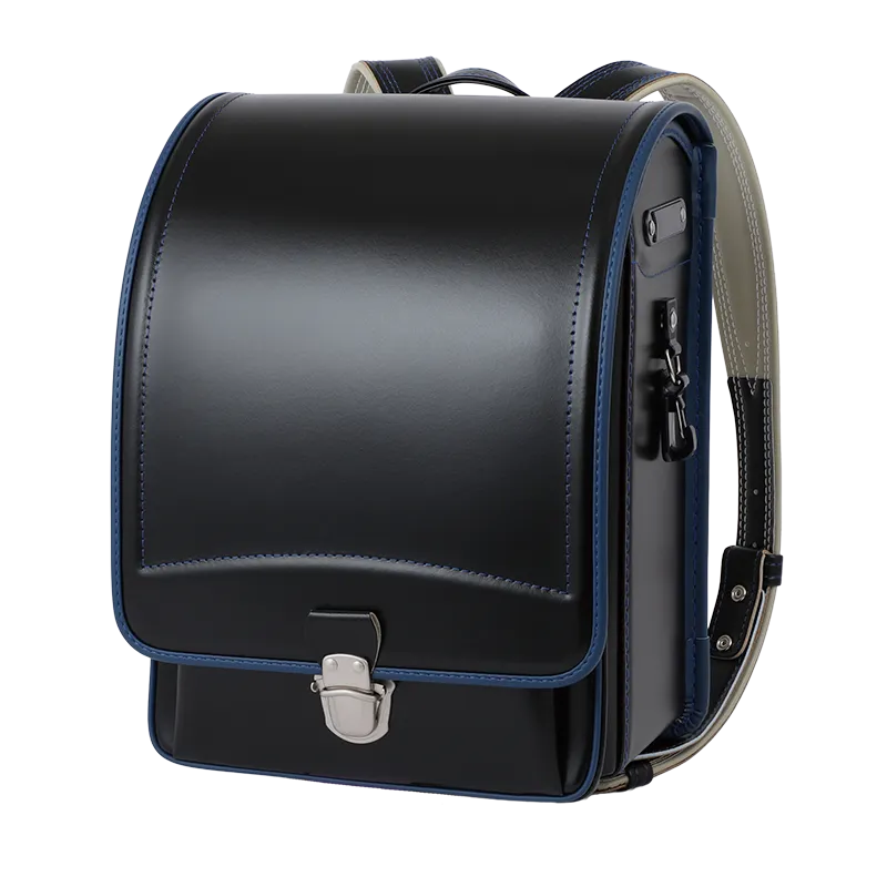 No.29 防水牛革 ネオ カラーコンビ クロ&times;アースブルー