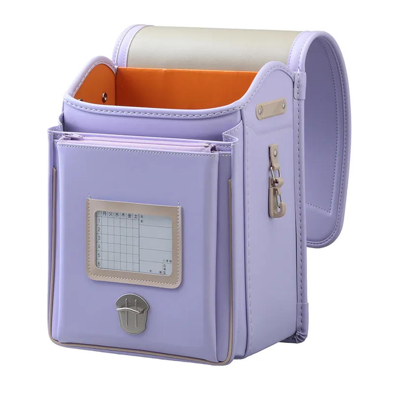 No.36 防水クラリーノ ネオ カラーステッチ ペールラベンダー&times;ベージュ