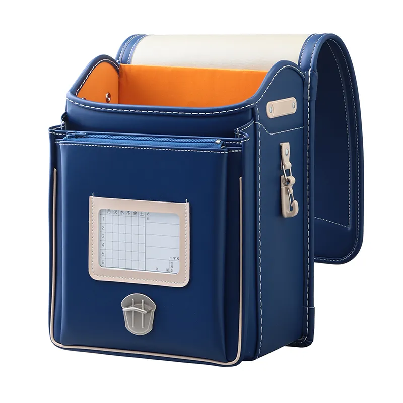 No.36 防水クラリーノ ネオ カラーステッチ サファイアブルー&times;ベージュ