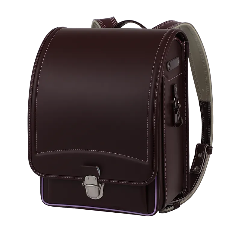 No.36 防水クラリーノ ネオ カラーステッチ アンティークワイン&times;ラベンダー