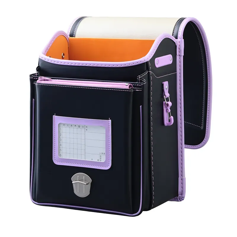 No.39 防水クラリーノ ネオ カラーコンビ クロ&times;ラベンダー