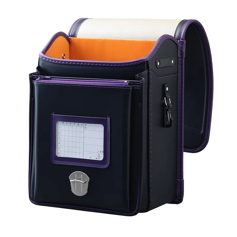 No.39 防水クラリーノ ネオ カラーコンビ クロ&times;パープル