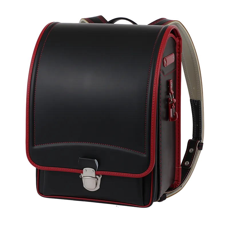 No.39 防水クラリーノ ネオ カラーコンビ クロ&times;アカ