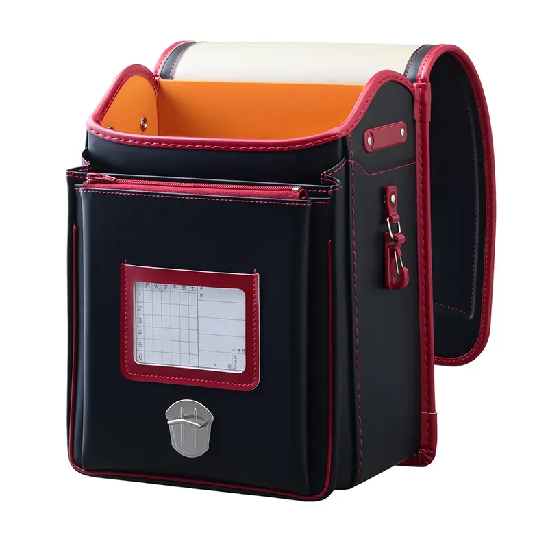 No.39 防水クラリーノ ネオ カラーコンビ クロ&times;アカ