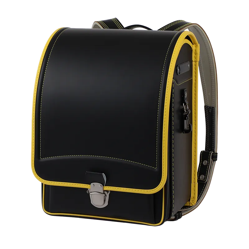 No.39 防水クラリーノ ネオ カラーコンビ クロ&times;イエロー