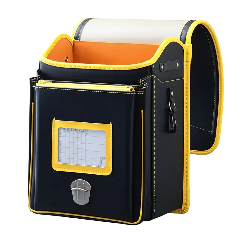 No.39 防水クラリーノ ネオ カラーコンビ クロ&times;イエロー