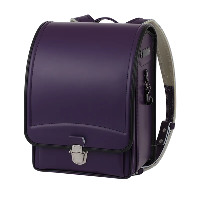 No.39 防水クラリーノ ネオ カラーコンビ パープル&times;クロ