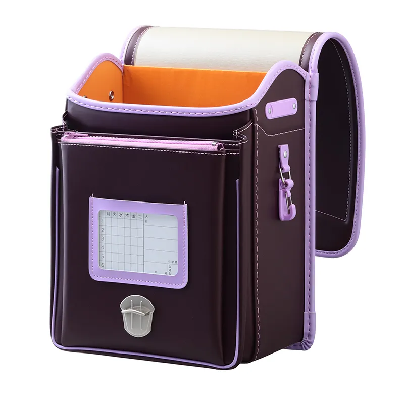 No.39 防水クラリーノ ネオ カラーコンビ アンティークワイン&times;ラベンダー