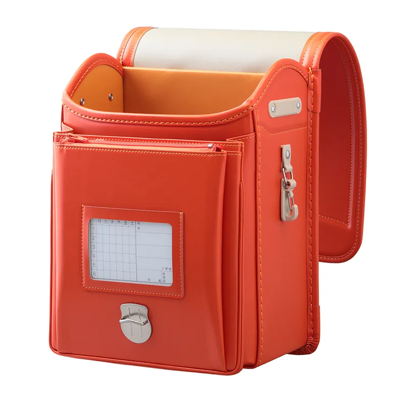 No.40 防水ベルバイオスムース ネオ カラーステッチ アプリコット&times;オレンジ