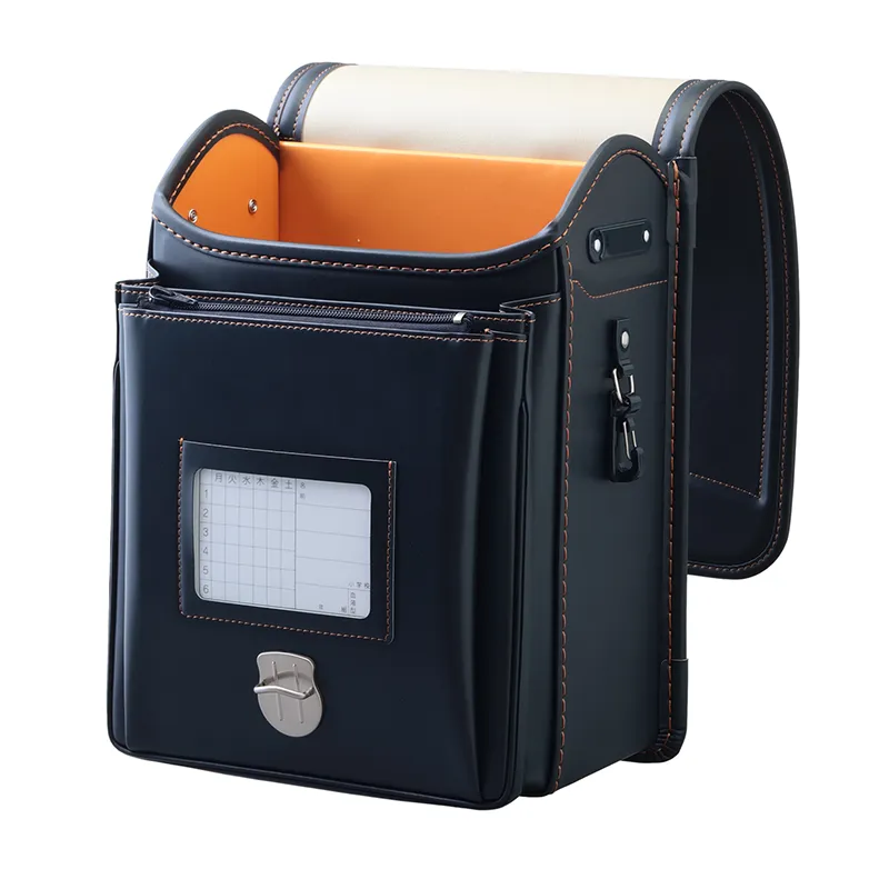 No.40 防水ベルバイオスムース ネオ カラーステッチ コン&times;キャメル