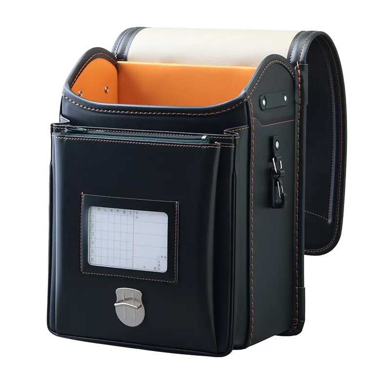 No.40 防水ベルバイオスムース ネオ カラーステッチ グリーン&times;キャメル