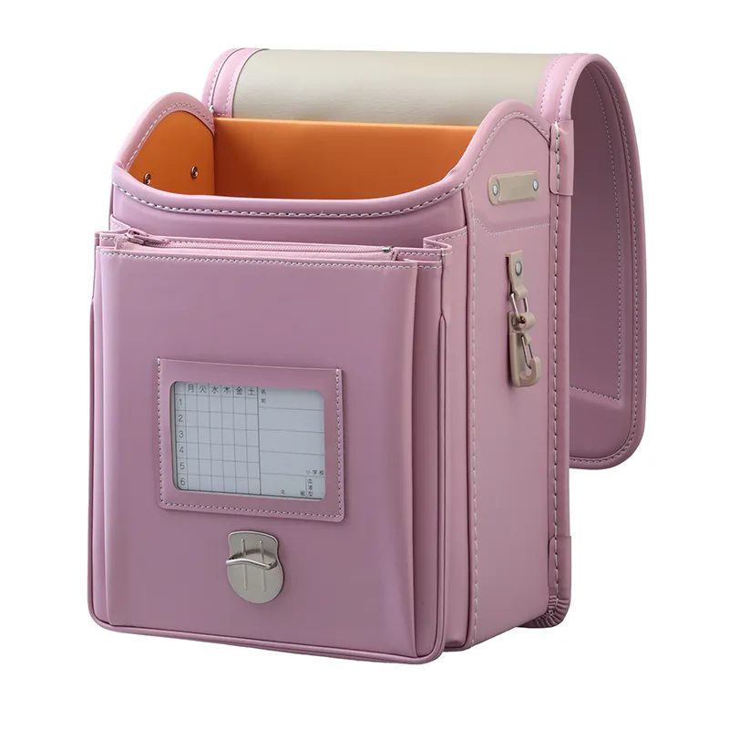 No.40 防水ベルバイオスムース ネオ カラーステッチ マカロンピンク&times;ベージュ