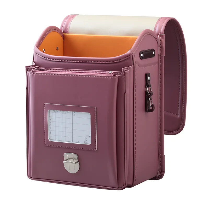 No.40 防水ベルバイオスムース ネオ カラーステッチ メルティーローズ&times;モカ