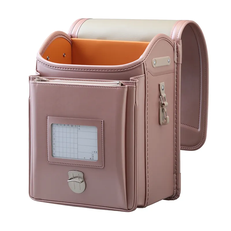 No.40 防水ベルバイオスムース ネオ カラーステッチ ピンクゴールド&times;モカ