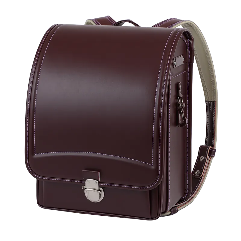 No.40 防水ベルバイオスムース ネオ カラーステッチ アンティークワイン&times;アイリス