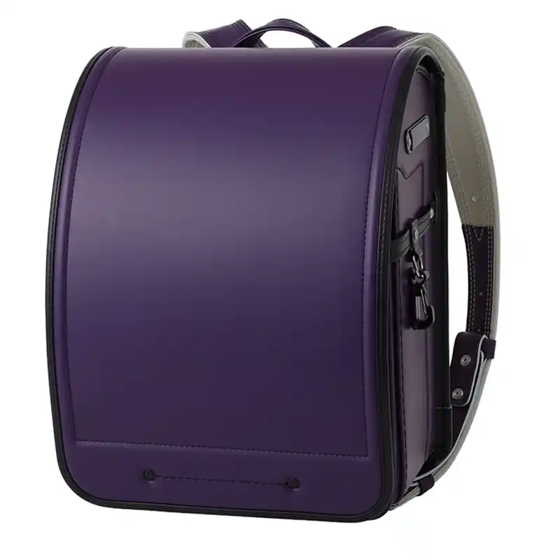 No.59 防水クラリーノ ベーシック カラーコンビ パープル&times;クロ