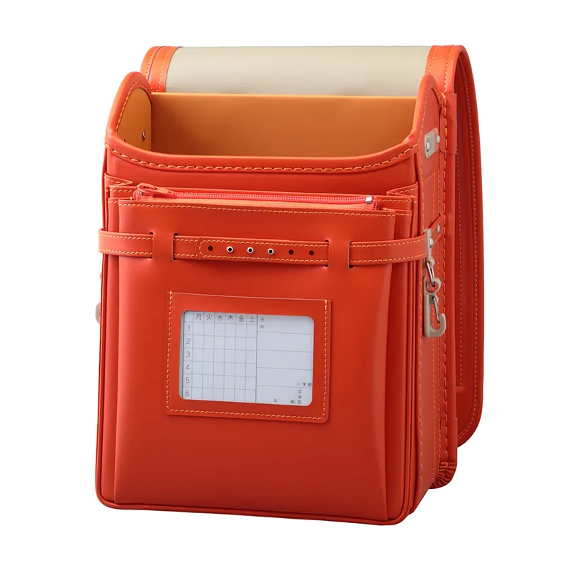 No.70 防水ベルバイオスムース ベーシック カラーステッチ アプリコット&times;オレンジ