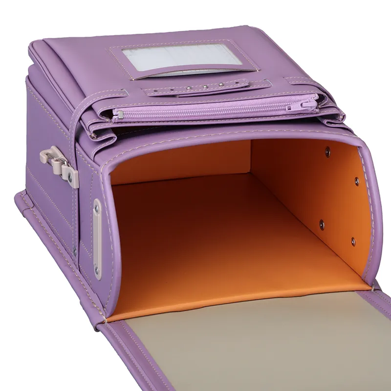 No.70 防水ベルバイオスムース ベーシック カラーステッチ ライラック&times;ゴールド