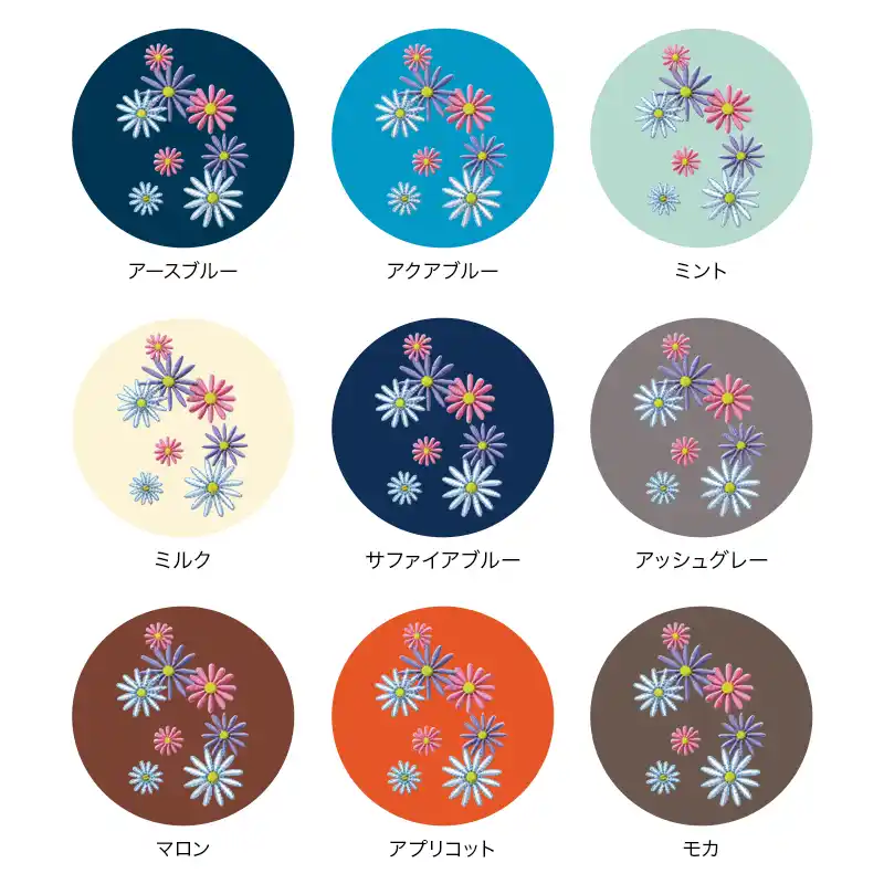 池田屋ランドセル専用 はがせる刺繍シール フラワーの画像