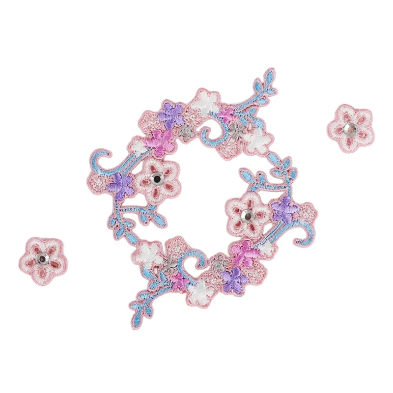 池田屋ランドセル専用 はがせる刺繍シール フラワーサークルの画像