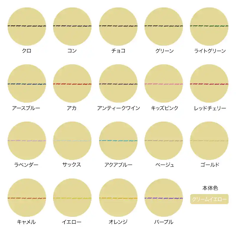 本体色がクリームイエローの組み合わせイメージの画像