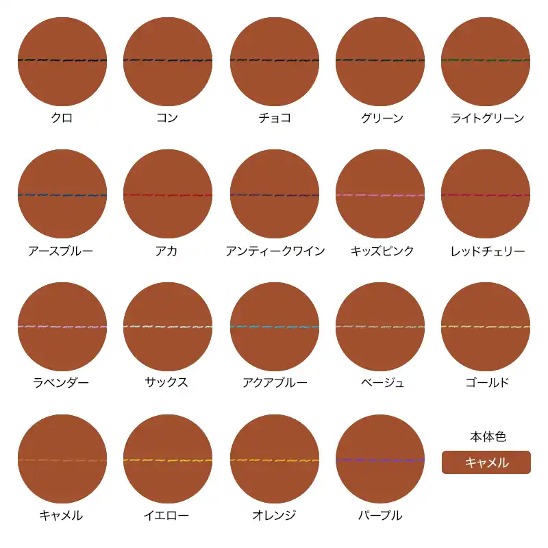 本体色がキャメルの組み合わせイメージの画像