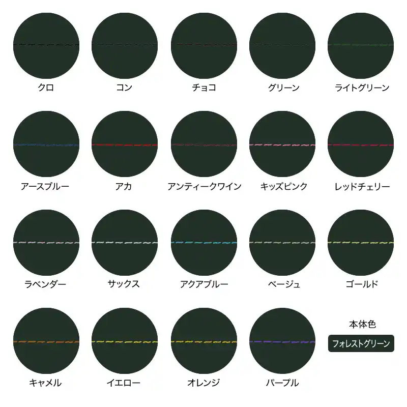 本体色がフォレストグリーンの組み合わせイメージの画像