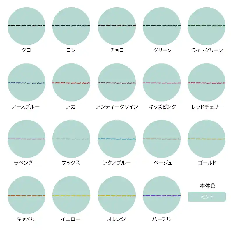本体色がミントの組み合わせイメージの画像